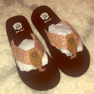 Women’s Yellow Box Flip Flops